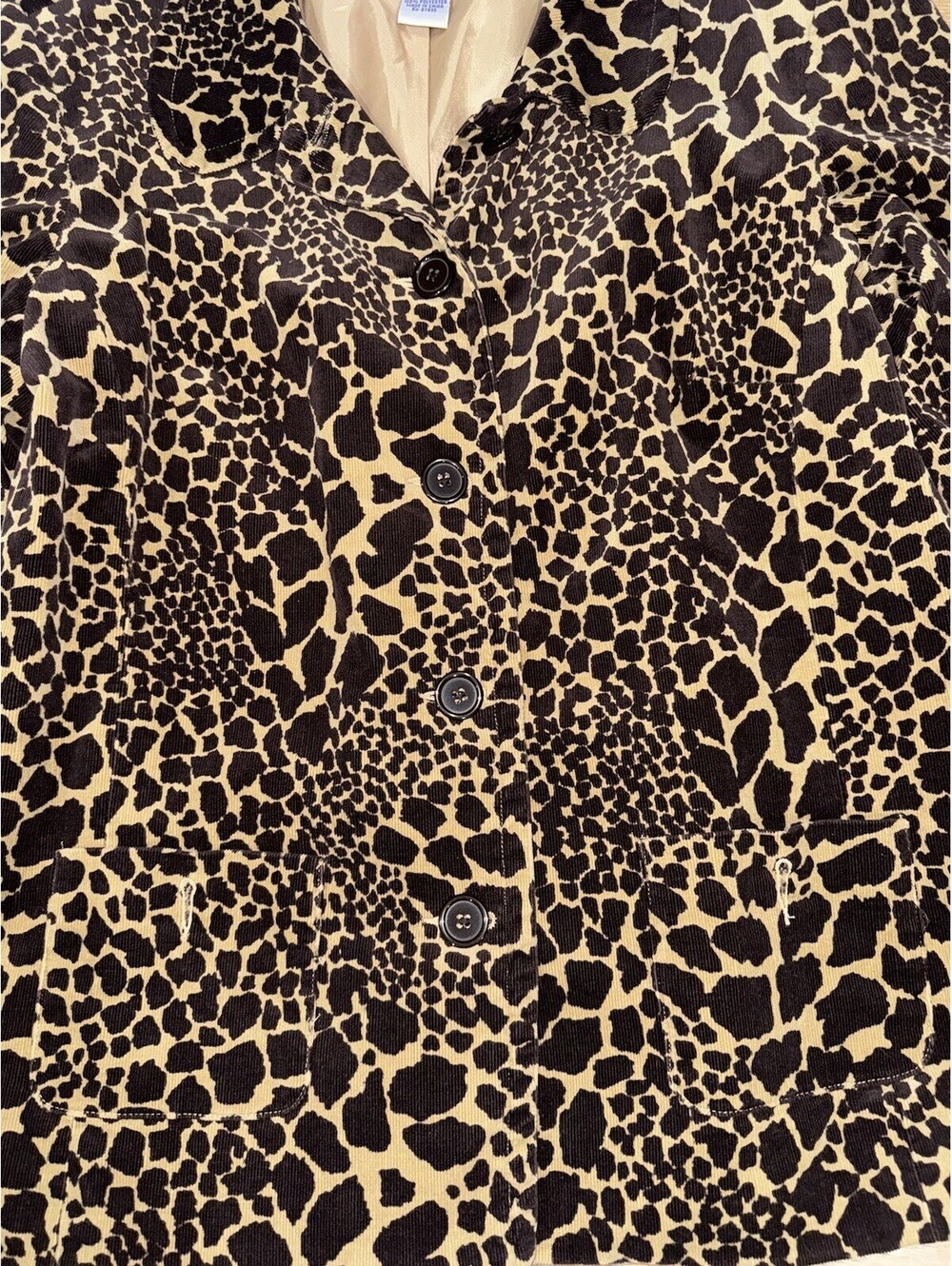 Susan Graver Blazer Jacket Animal Print Women's LARGE - Picture 2 of 5
